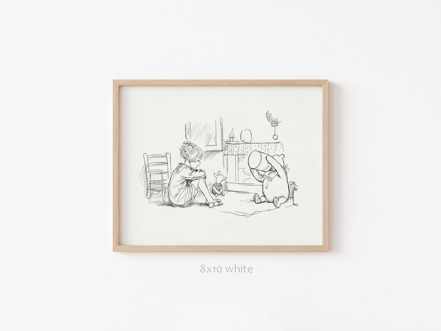60 Waiting for the Tigger  - Winnie the Pooh classic vintage style poster print