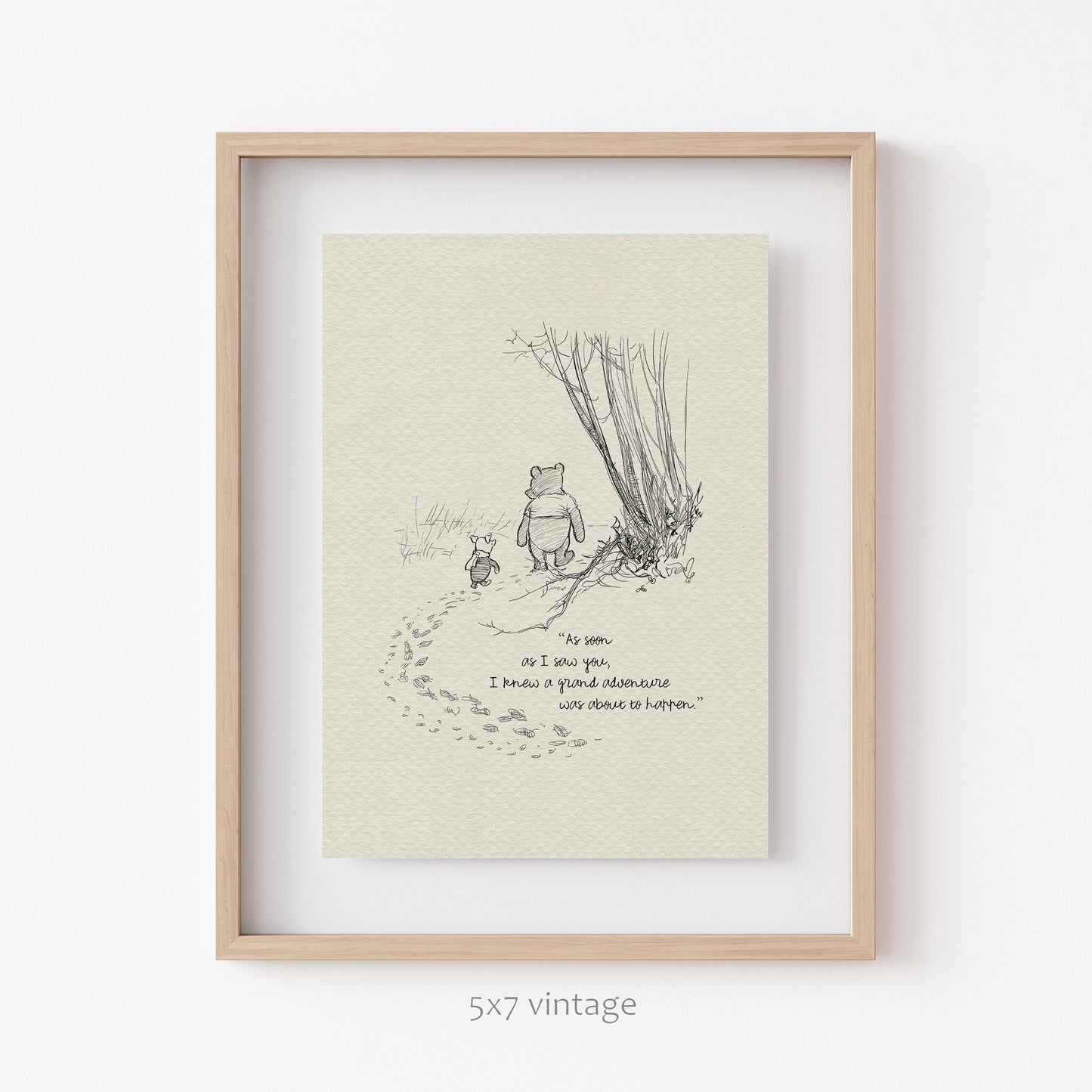 36 Winnie the Pooh Quote Print: Vintage Style Illustration