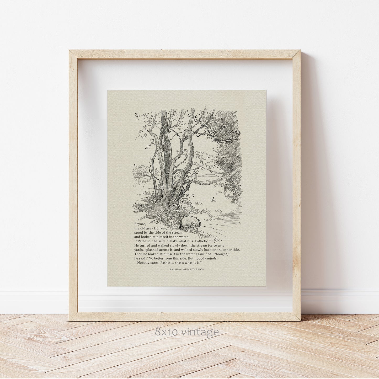 47 Eeyore Winnie the Pooh Classic Vintage Style Illustration Art Print