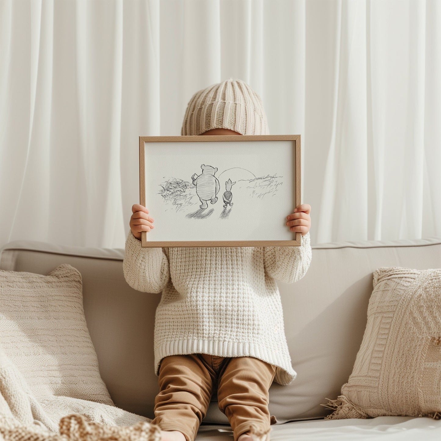 61 We Say Good-bye  - Winnie the Pooh illustration classic vintage style poster print