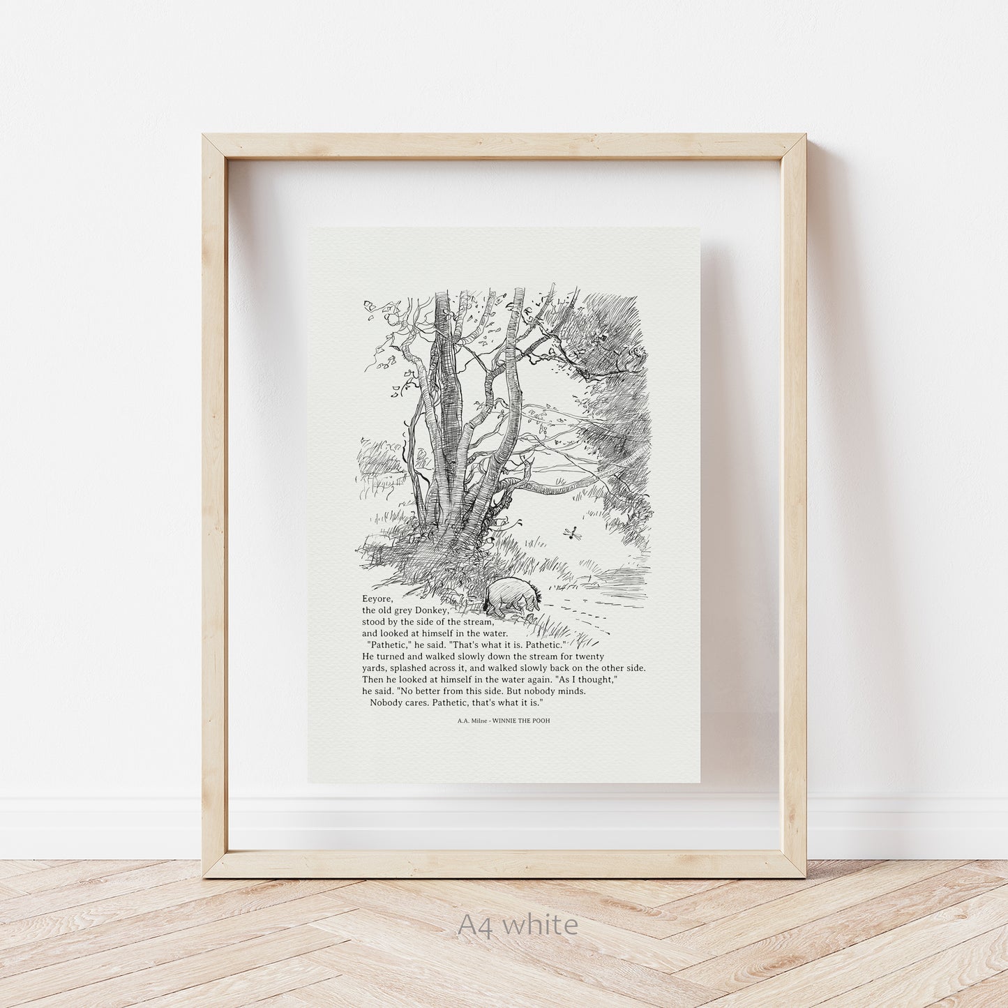 47 Eeyore Winnie the Pooh Classic Vintage Style Illustration Art Print