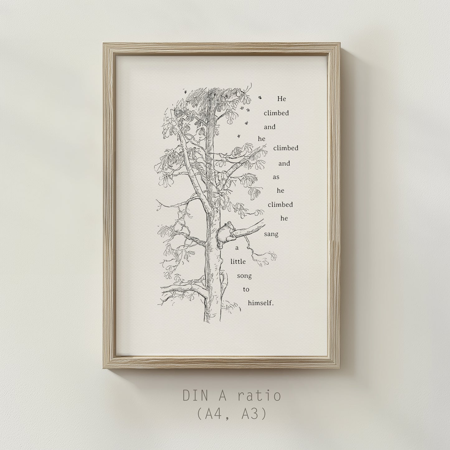 Classic Winnie the Pooh Quotes: Black and White Print Vintage Nursery Wall Art