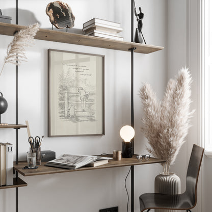 Winnie the Pooh Quote Print: Vintage Style Illustration