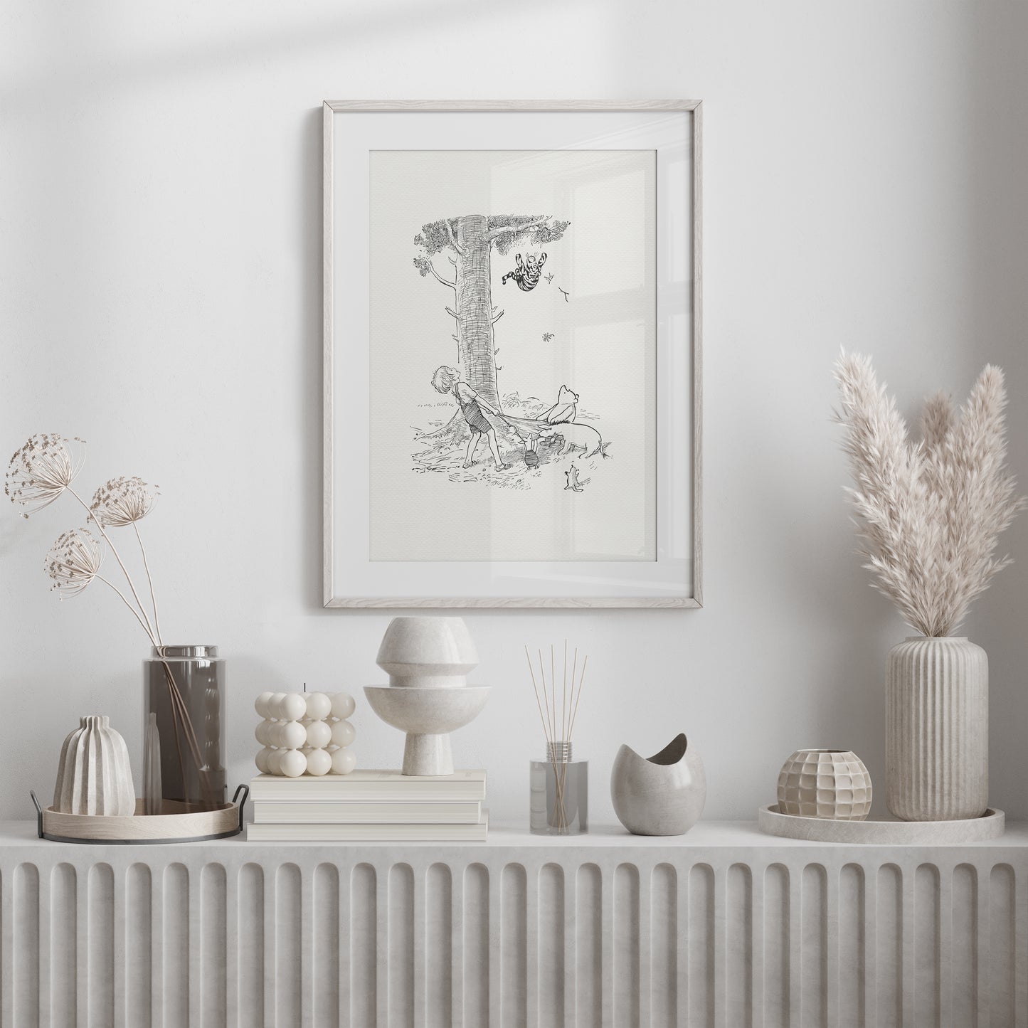 Winnie the Pooh Poster: Tigger, Piglet & Eeyore Vintage Illustration