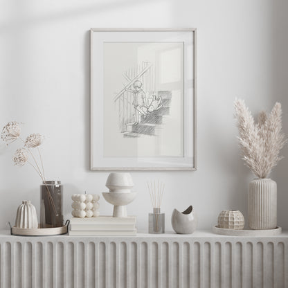 Winnie the Pooh Poster: Christopher Robin Vintage Style Print