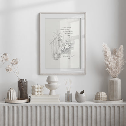 Winnie the Pooh Quote Poster: Christopher Vintage Style Print