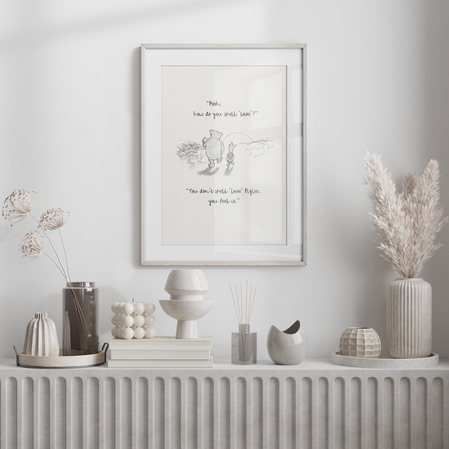 Winnie the Pooh 'How Do You Spell Love' Quote Poster