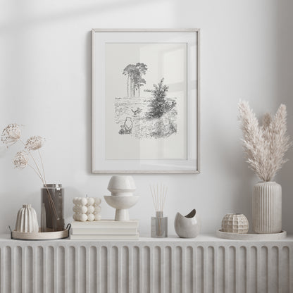 Winnie the Pooh Print: Ernest Shepard Vintage Book Illustration