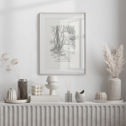 Winnie the Pooh Quote Print: Eeyore Vintage Style Nursery Wall Art