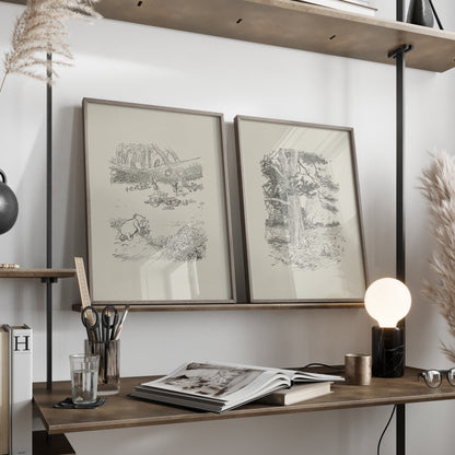 Winnie the Pooh Classic - Shepard's Illustration - Vintage Nursery Art