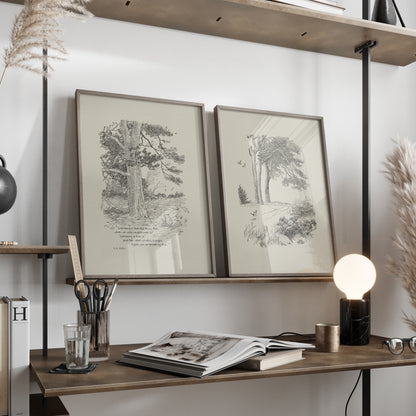 Winnie the Pooh Poster: Classic Illustration Vintage Art Print