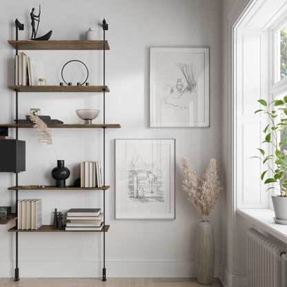 Pooh and Piglet Go Hunting - Winnie the Pooh Vintage Style Illustration