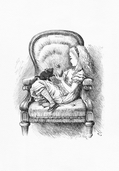 Alice in Wonderland Art Print - Retro Style Illustration for Home Decor