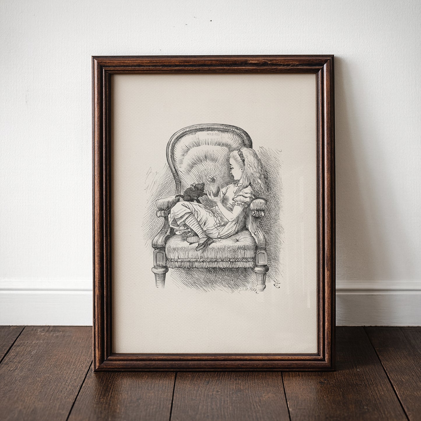 Alice in Wonderland Art Print - Retro Style Illustration for Home Decor