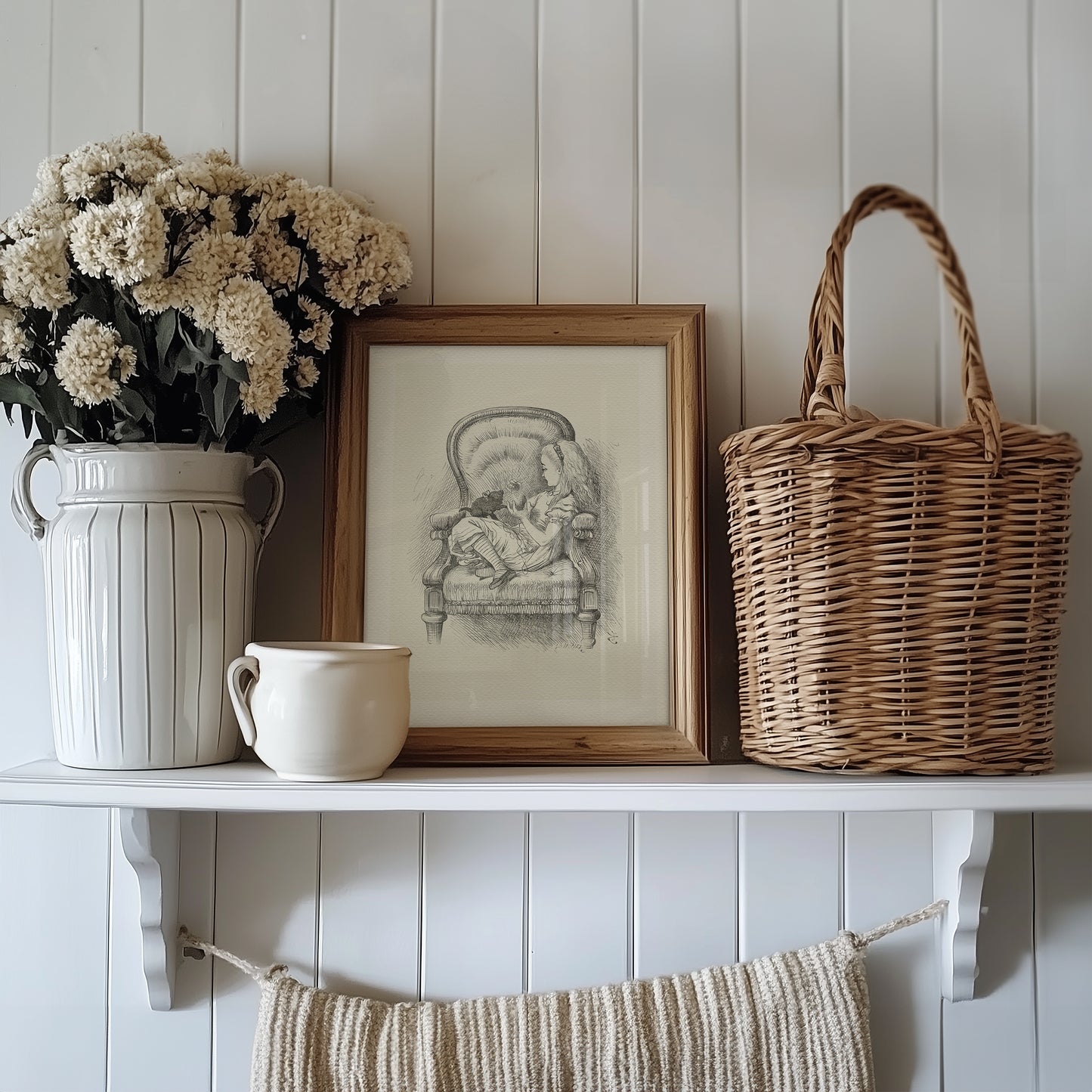 Alice in Wonderland Art Print - Retro Style Illustration for Home Decor
