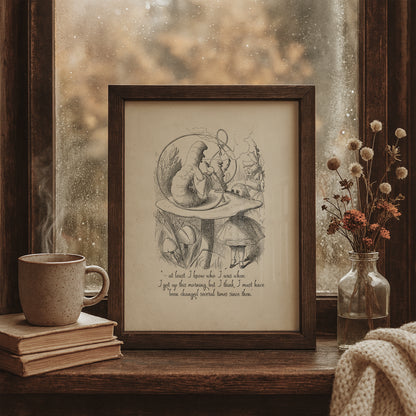Alice in Wonderland Caterpillar Print: John Tenniel Vintage Art