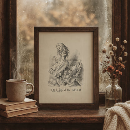 Alice in Wonderland Classic Quote Print: John Tenniel Vintage Art