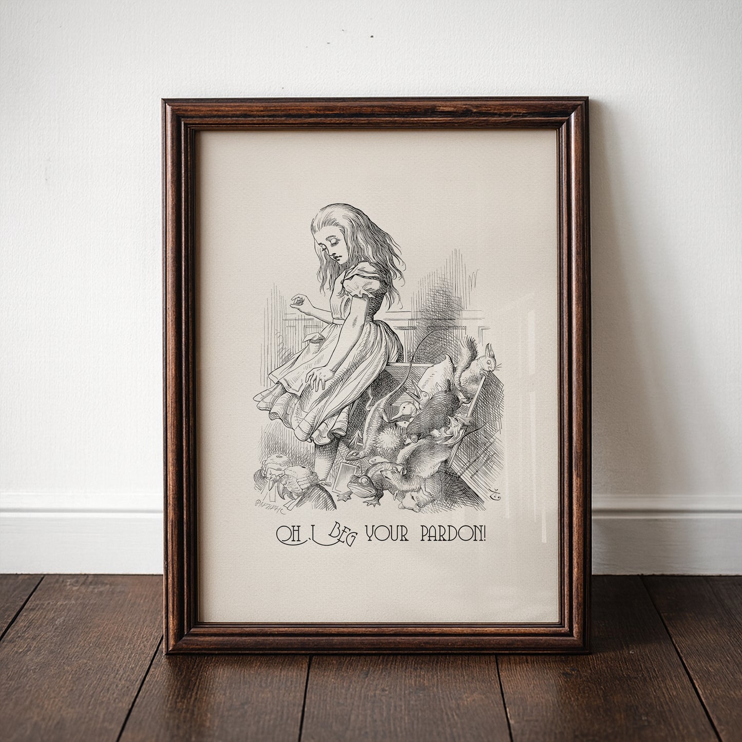 Alice in Wonderland Classic Quote Print: John Tenniel Vintage Art