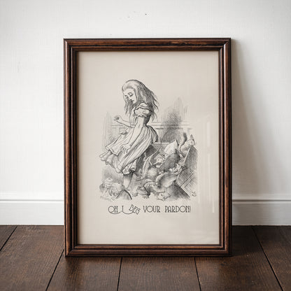 Alice in Wonderland Classic Quote Print: John Tenniel Vintage Art