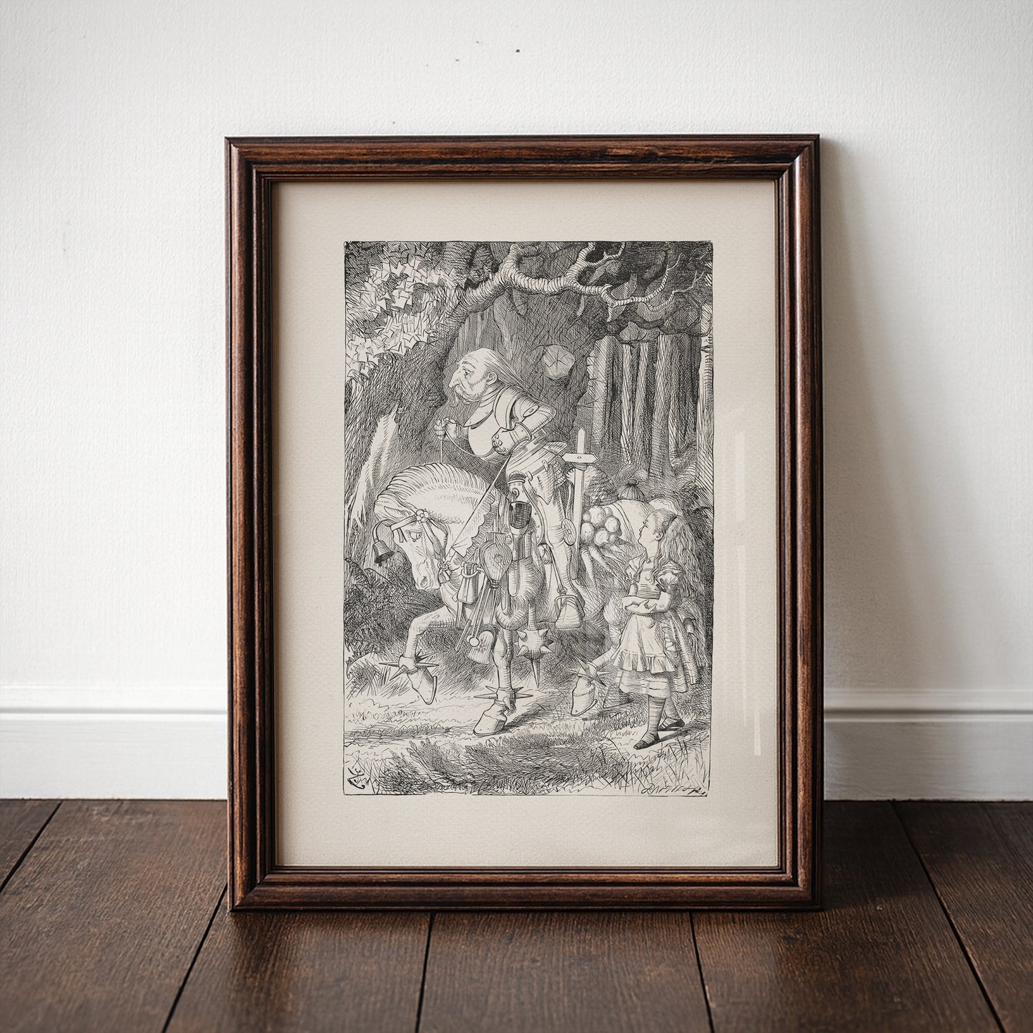 Alice in Wonderland Print: The White Knight, John Tenniel Illustration