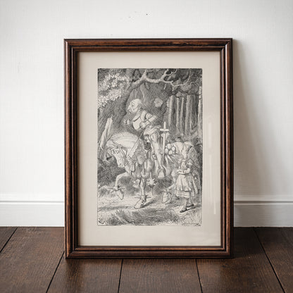 Alice in Wonderland Print: The White Knight, John Tenniel Illustration