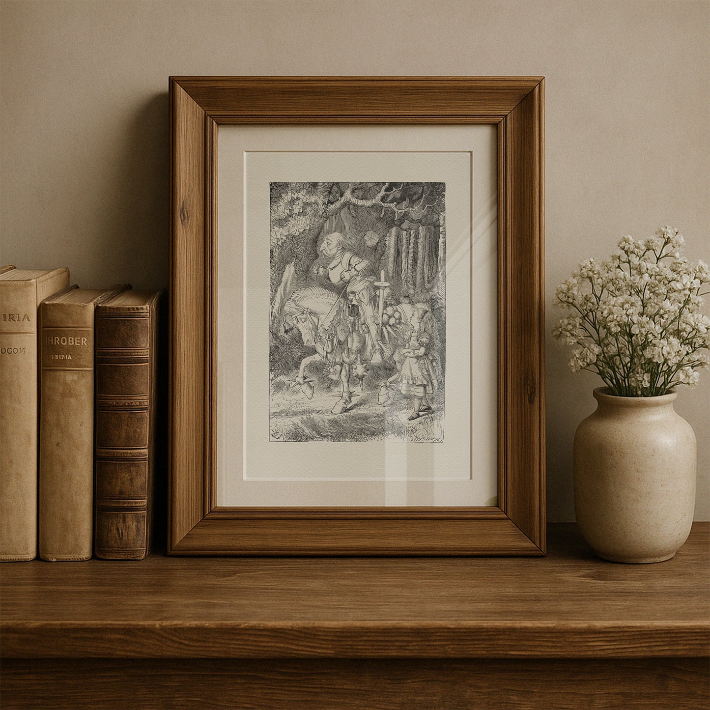 Alice in Wonderland Print: The White Knight, John Tenniel Illustration