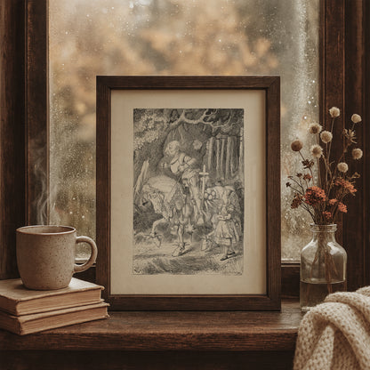 Alice in Wonderland Print: The White Knight, John Tenniel Illustration