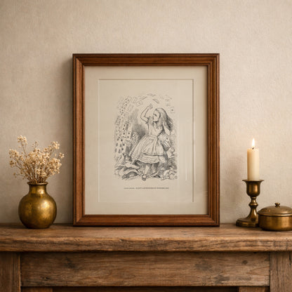 Alice in Wonderland Print: John Tenniel Classic Vintage Style Wall Art