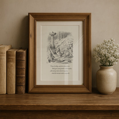 Alice in Wonderland Print: John Tenniel Illustration, The Borogoves