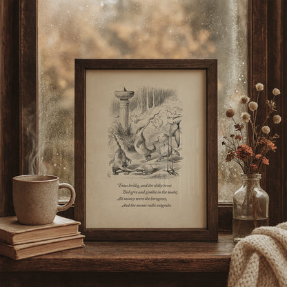 Alice in Wonderland Print: John Tenniel Illustration, The Borogoves