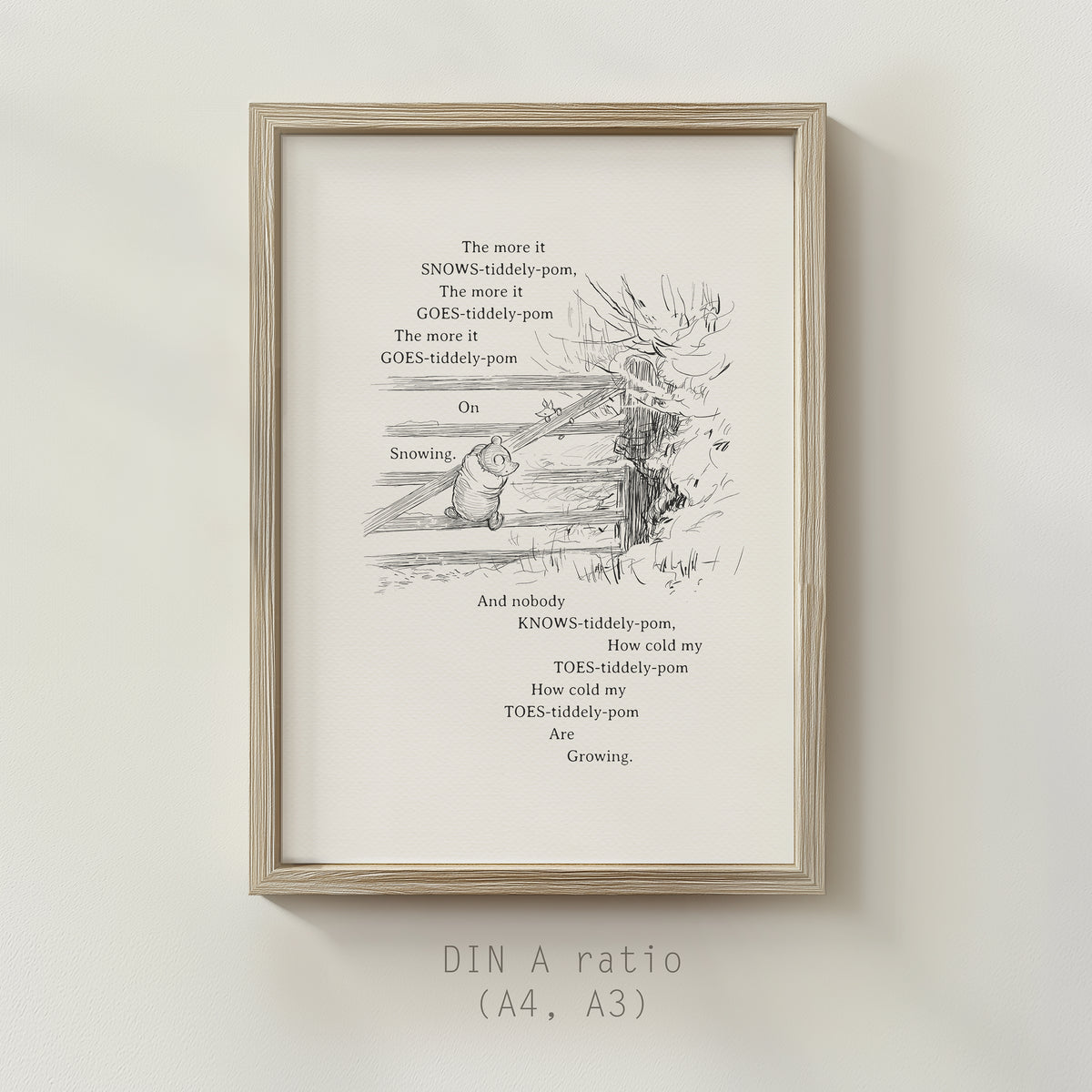 77. Winnie the Pooh Quote Print: Black and White Vintage Classic Wall Art