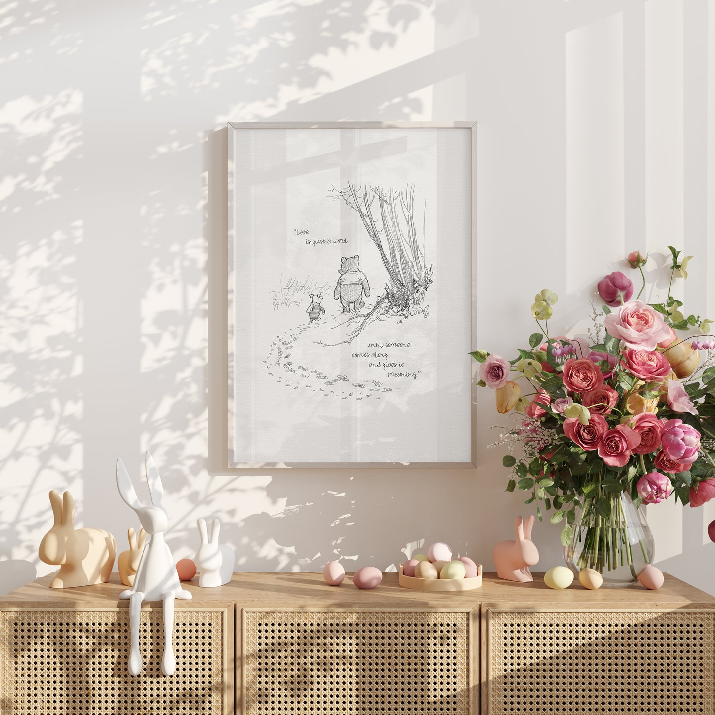 Winnie the Pooh Quote Print: Vintage Nursery Wall Art