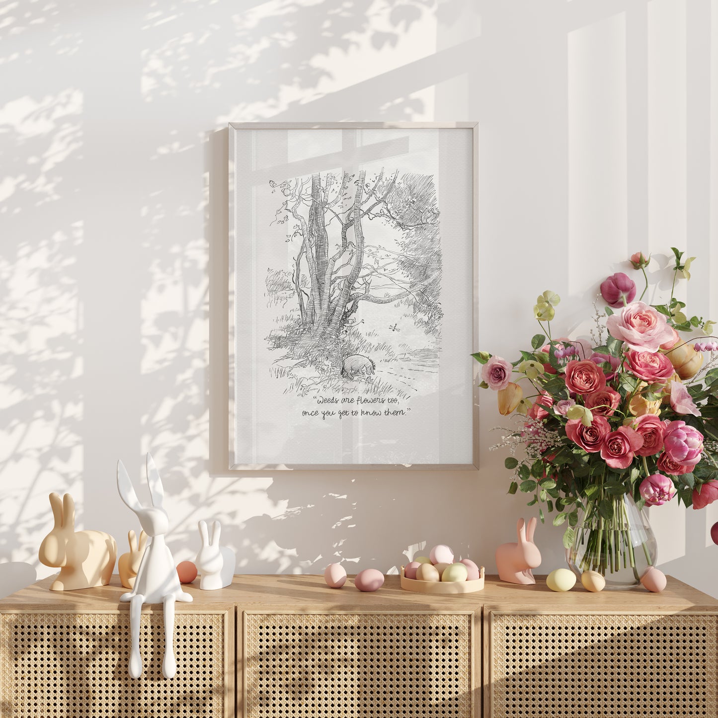 Winnie the Pooh Quote Print: Eeyore Vintage Style Nursery Wall Art