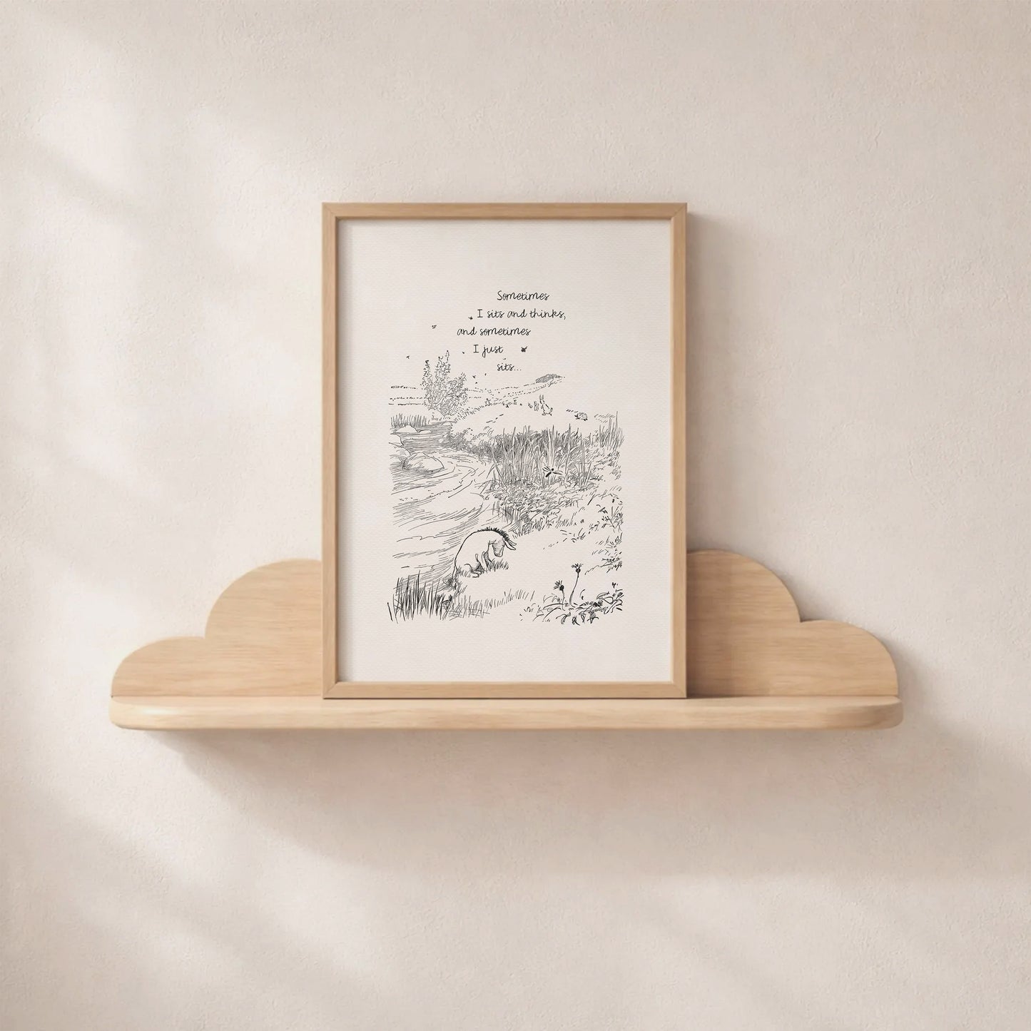 Eeyore Winnie the Pooh Print: Classic Nursery Art