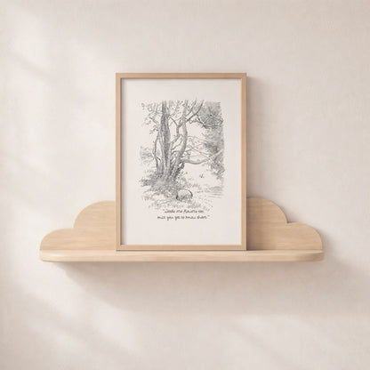 Winnie the Pooh Quote Print: Eeyore Vintage Style Nursery Wall Art