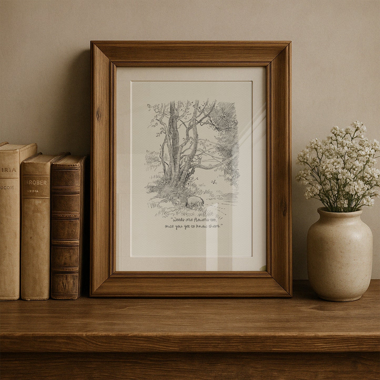 Winnie the Pooh Quote Print: Eeyore Vintage Style Nursery Wall Art