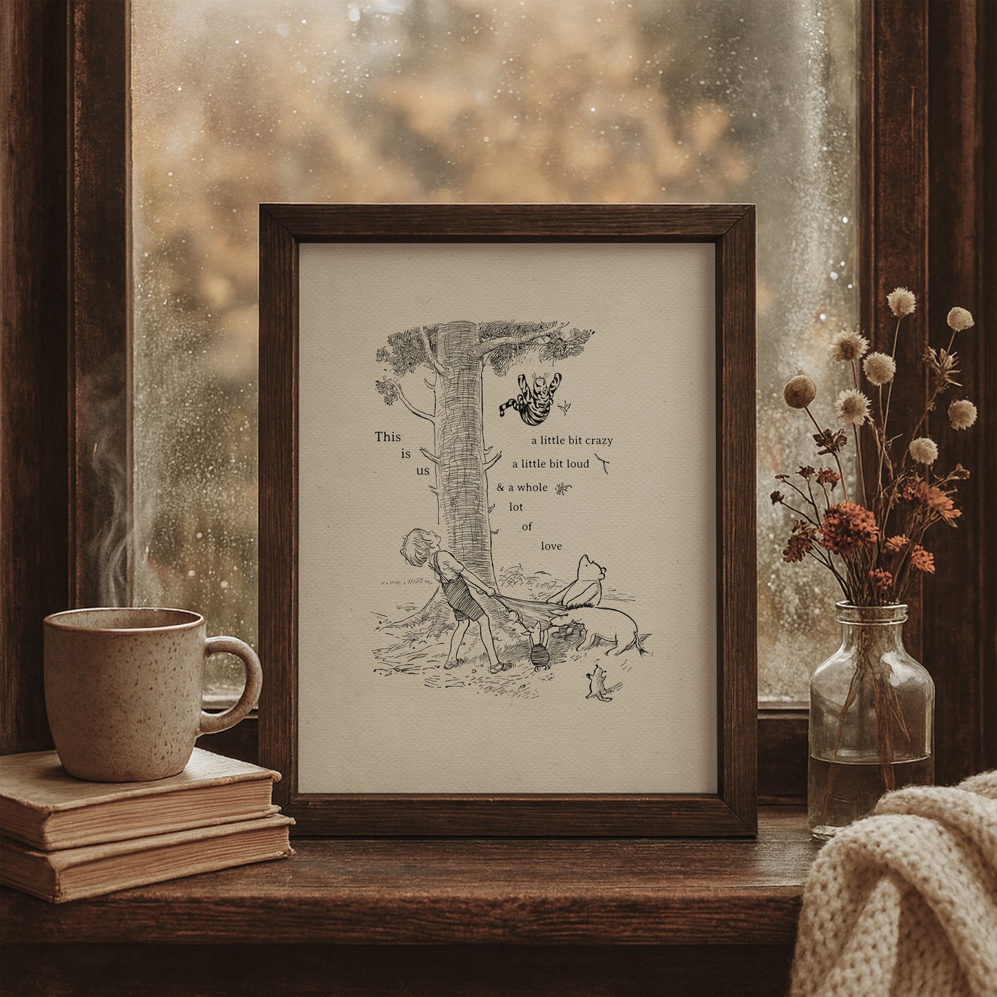 Winnie the Pooh Quote Poster: Humorous Vintage Style Classic Nursery Art