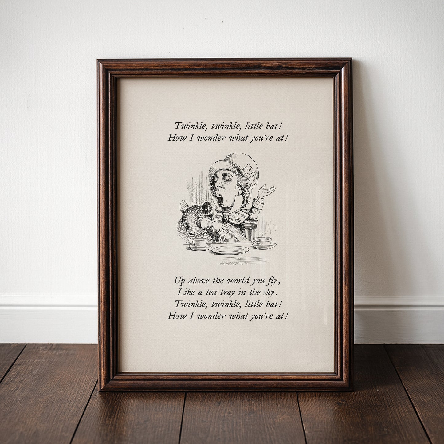 Alice in Wonderland Mad Hatter Print: Twinkle, Twinkle, Little Bat