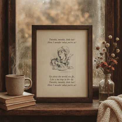 Alice in Wonderland Mad Hatter Print: Twinkle, Twinkle, Little Bat