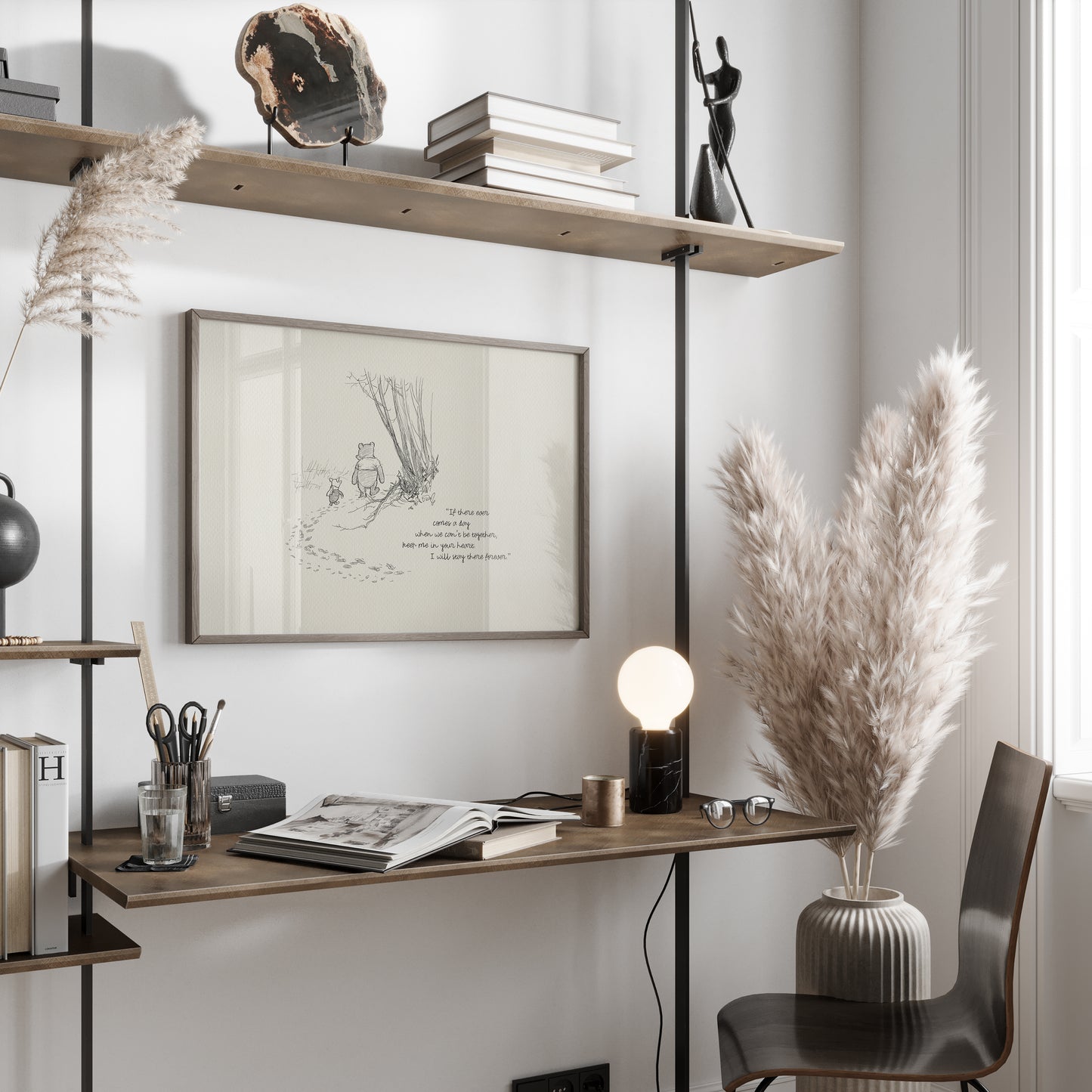 Winnie the Pooh Quote Print: Vintage Style Nursery Art