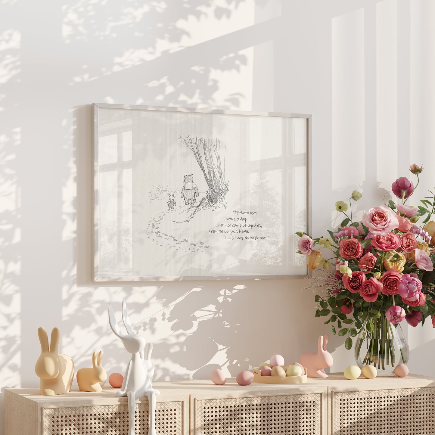 Winnie the Pooh Quote Print: Vintage Style Nursery Art