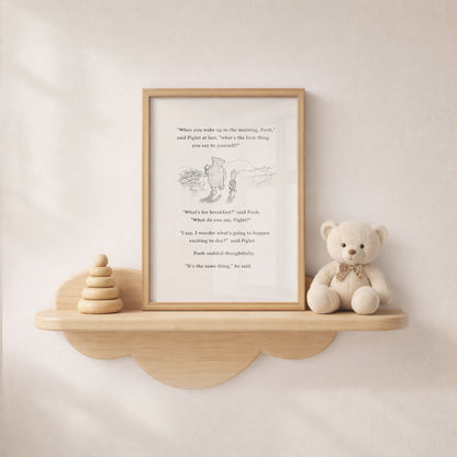 Winnie the Pooh Quote Print: Vintage Style Illustration