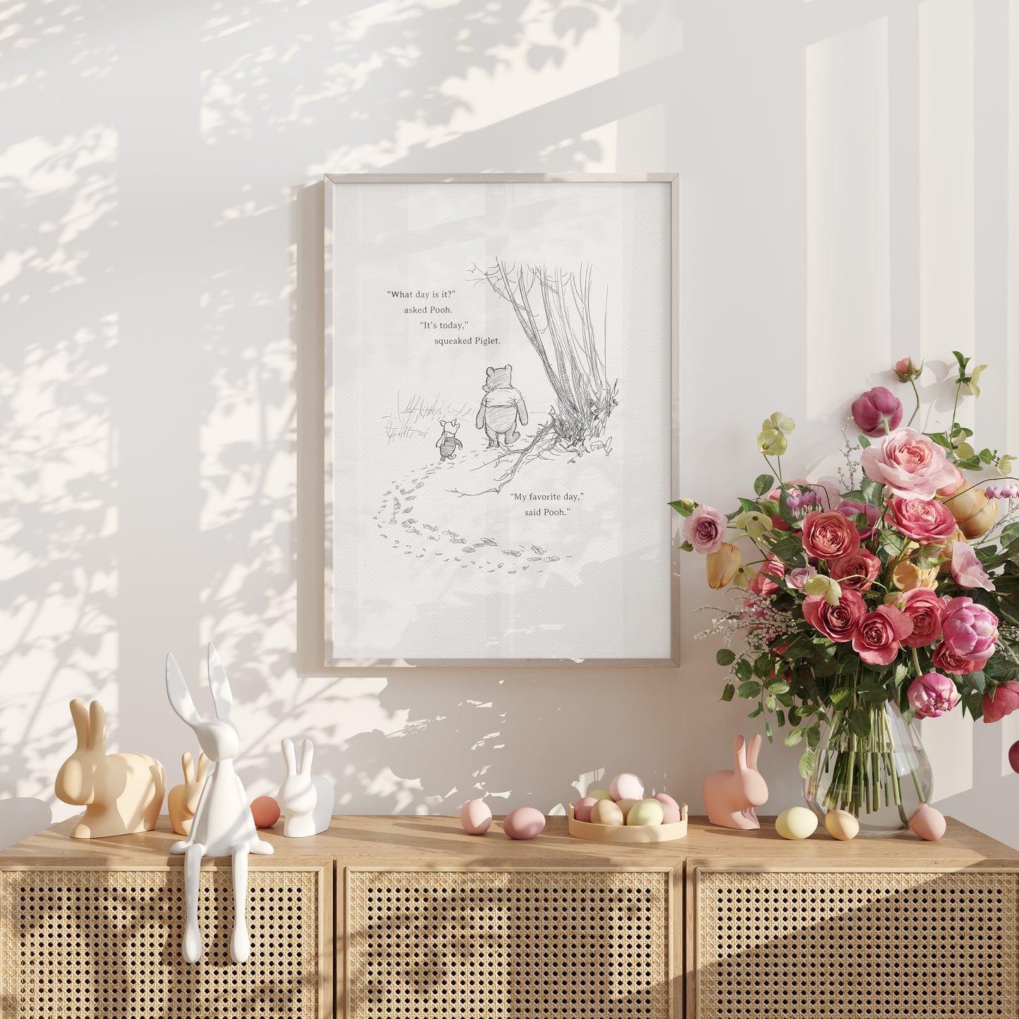 Winnie the Pooh Quote Print: Vintage Style Illustration