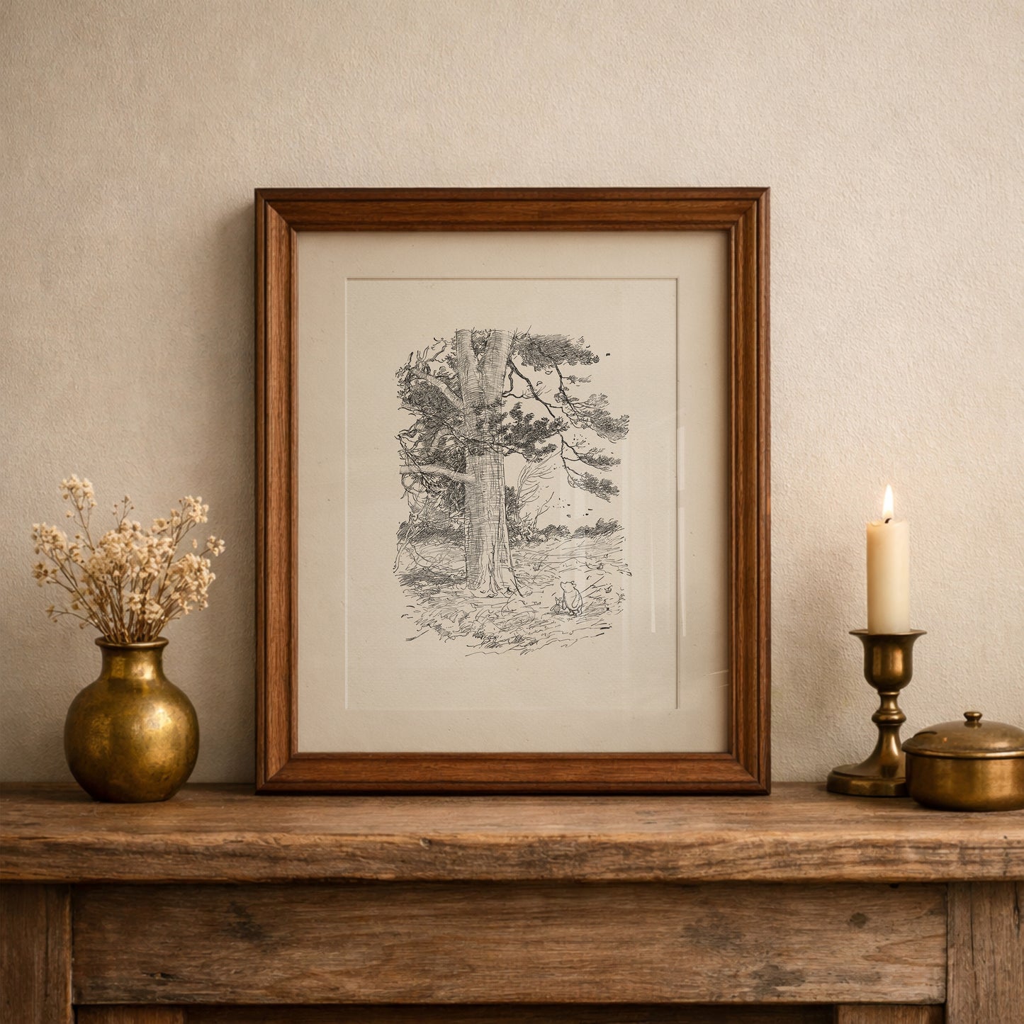 Winnie the Pooh Classic - Shepard's Illustration - Vintage Nursery Art
