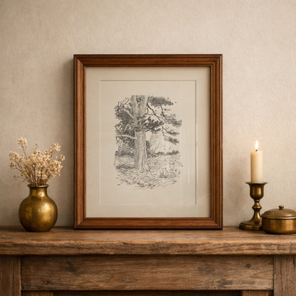 Winnie the Pooh Classic - Shepard's Illustration - Vintage Nursery Art