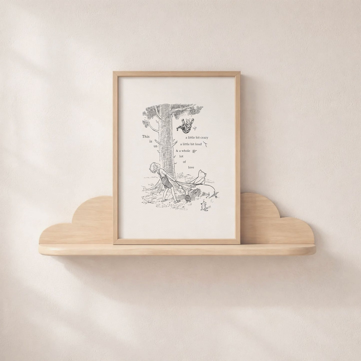 Winnie the Pooh Quote Poster: Humorous Vintage Style Classic Nursery Art