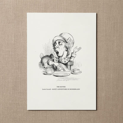 Alice in Wonderland Mad Hatter Print: John Tenniel Vintage Art