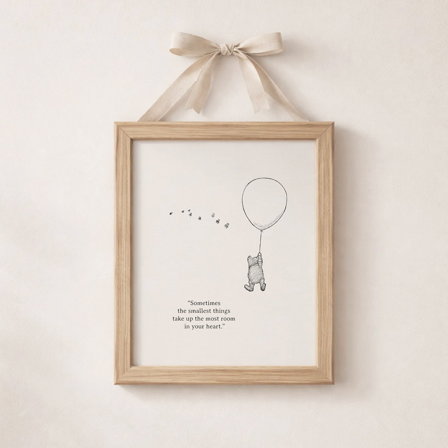 Classic Winnie the Pooh Wall Art Vintage Style Quote Print Gift for Nursery