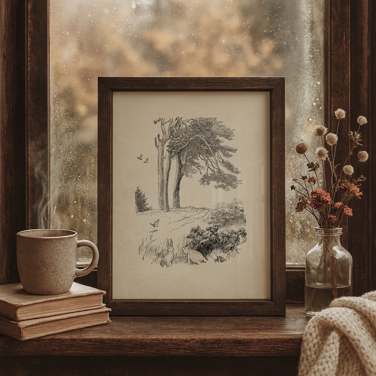 Winnie the Pooh Poster: Classic Illustration Vintage Art Print