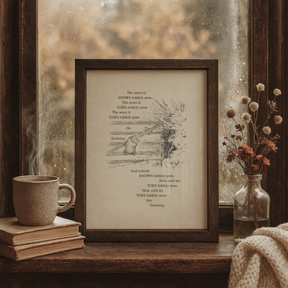 Winnie the Pooh Quote Print: Black and White Vintage Classic Wall Art